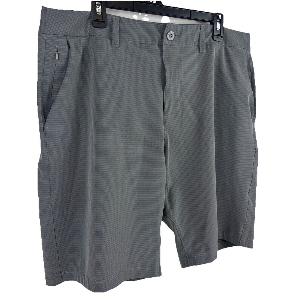 Hang Ten Men's Size 40 Grey Light Stripe Athletic Short‎ Flat Front - Picture 2 of 15